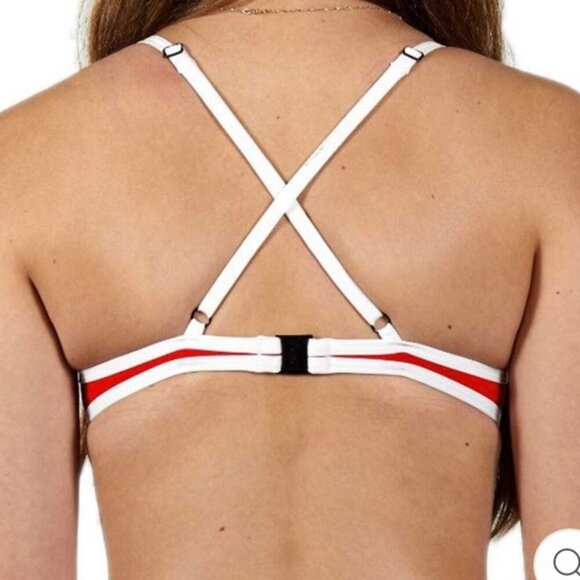 HOAKA Hawaii Red/white set cheeky board set bikini size M/L - Picture 6 of 13